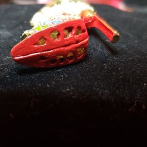 Red bottom hig heeled boot keychain